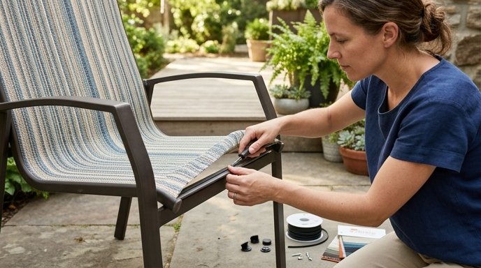 why do patio slings sag over time | installing new patio slings techniques