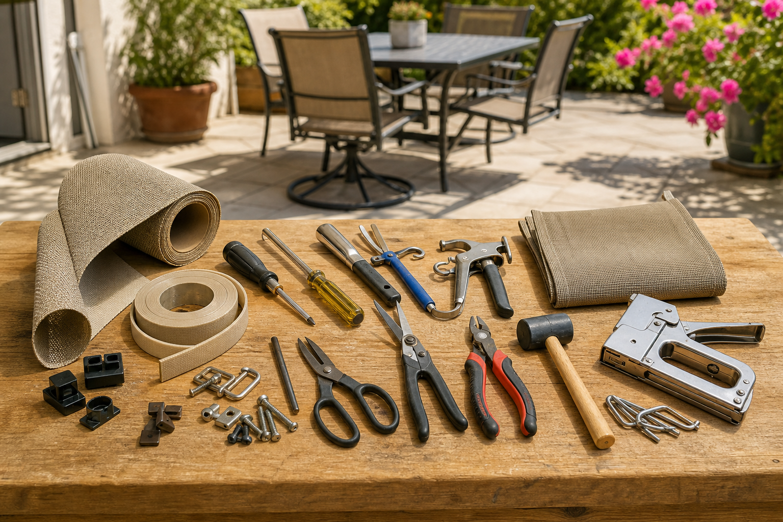 Patio Tool Kit for DIY sling repair success